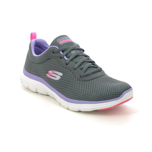 Skechers Flex Appeal 4.0 Charcoal Purple Womens trainers 149303
