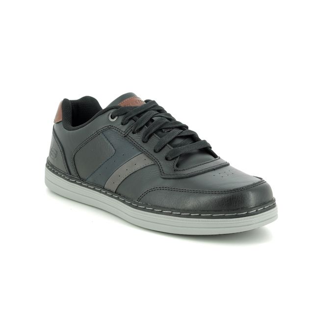 Skechers Heston Black Mens comfort shoes 66413