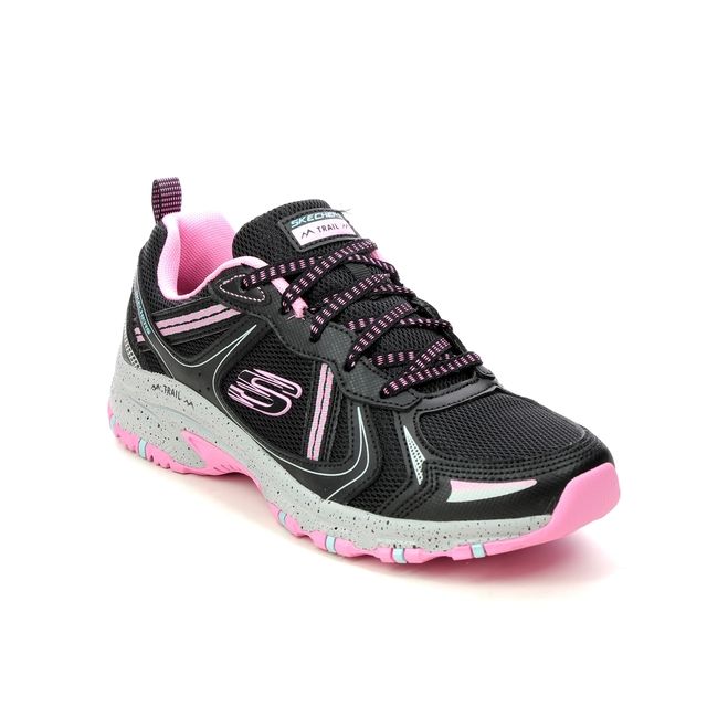 Skechers Hillcrest Black hot pink Womens trainers 149820
