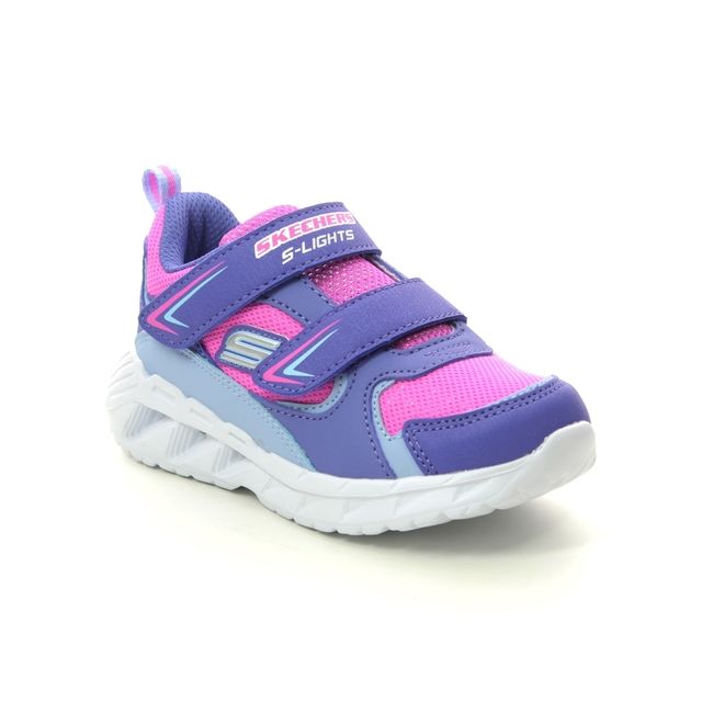 Skechers Girls Trainers - Purple Hot Pink - 302093N MAGNA LIGHTS