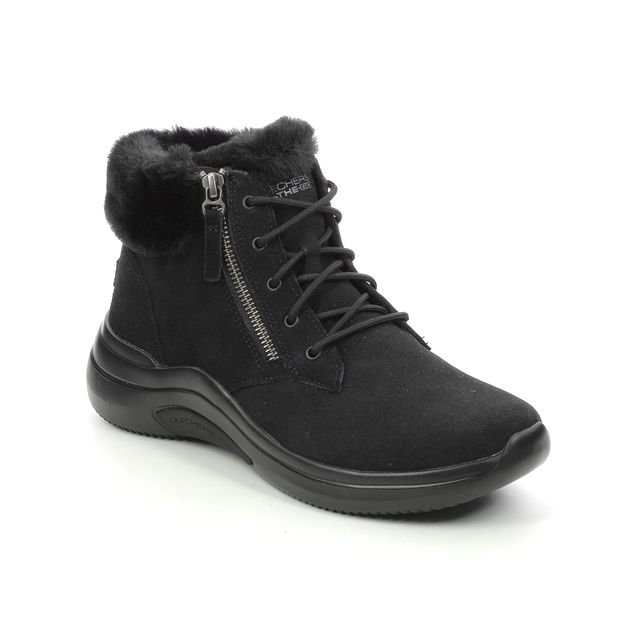 Skechers On The Go Lace 144267 Black Lace Up Boots