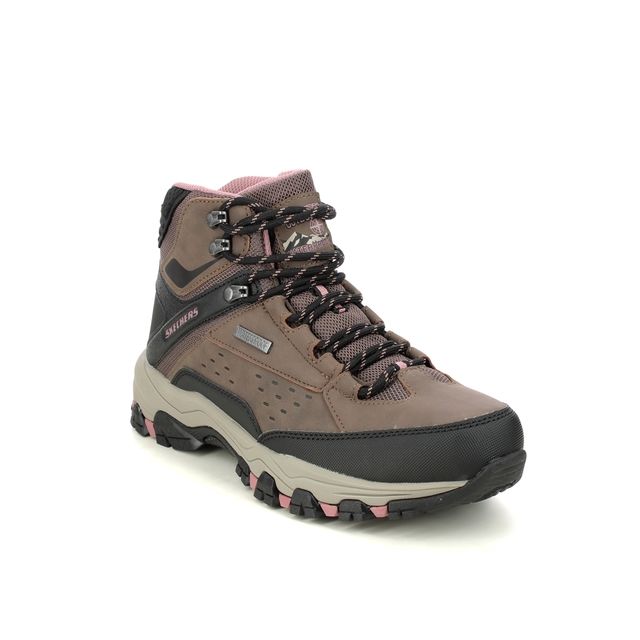 Skechers Selmen Tex Relaxed Chocolate brown Womens walking boots 158257