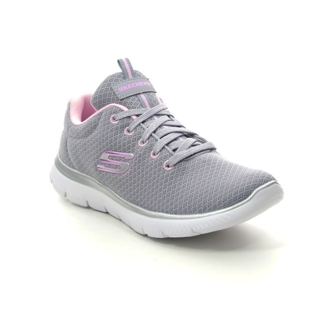 Skechers Simply Special Grey Pink Kids girls trainers 302070L