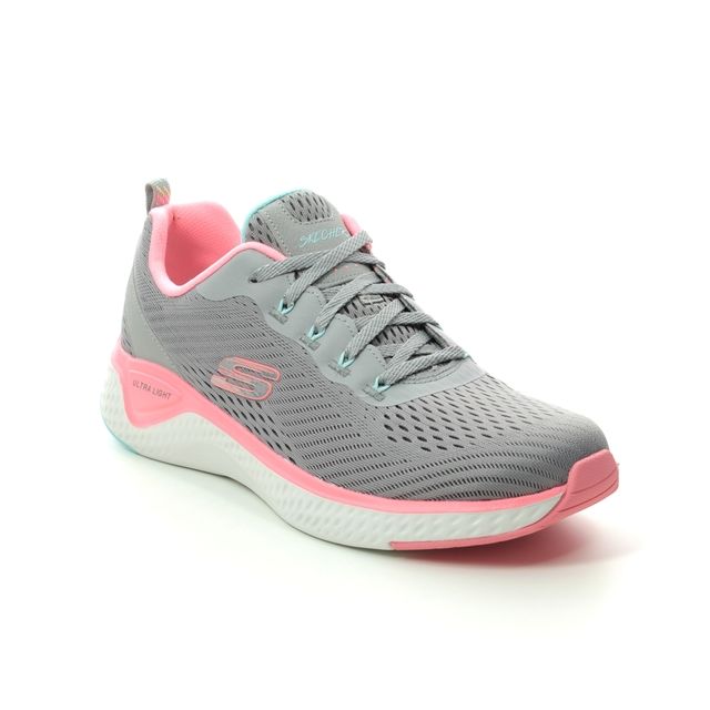 Skechers Solar Fuse Lace 149051 Grey Pink trainers