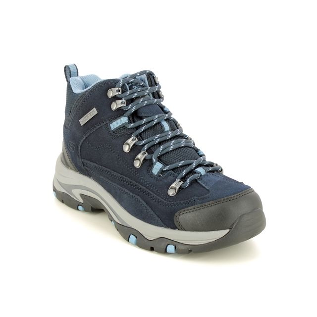 Skechers Trego Alpine Tex Navy Grey Womens walking boots 167004