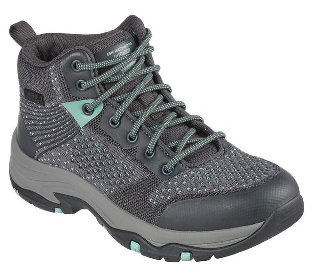 Skechers Trego Relaxed Grey Mint Womens walking boots 158351