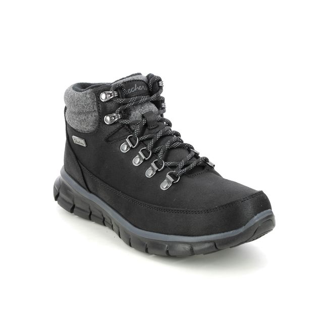 Skechers Lace Up Boots - Black - 167425 WINTER NIGHTS