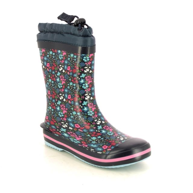 Start Rite Wellies - Navy - 9934-8 PUDDLE FLORAL