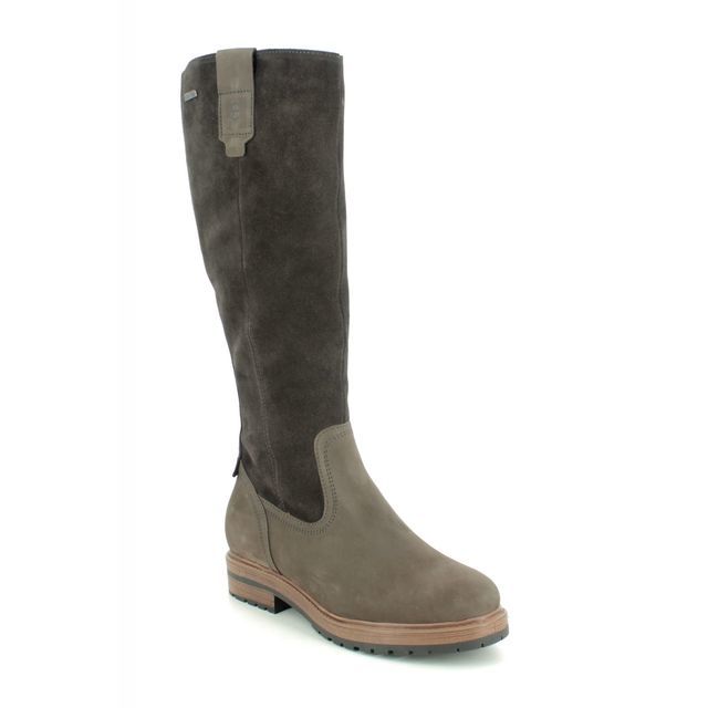 Tamaris Barletta Brown leather Womens knee-high boots 26622-25-303
