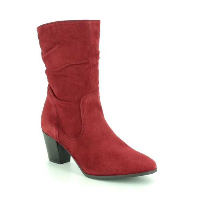 Tamaris Juna Red suede Womens Ankle Boots 25740-23-536