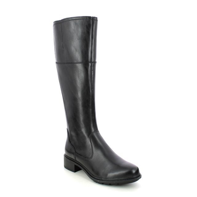 Tamaris Marli Zip Flex Black leather Womens knee-high boots 25633-29-001