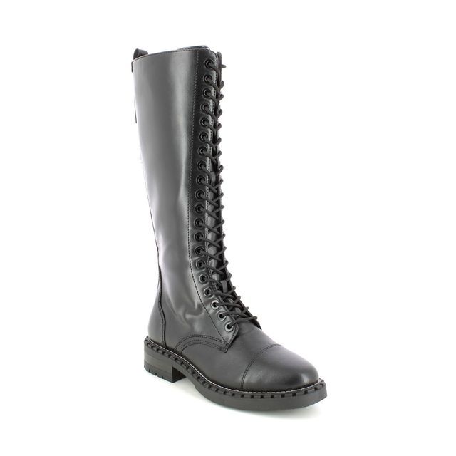 Tamaris Knee-high Boots - Black leather - 25606/27/001 NEVIALONG TRIS