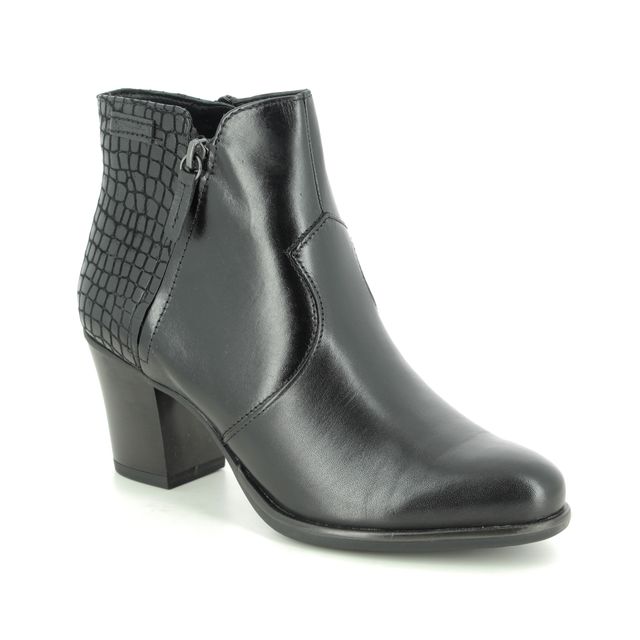 Tamaris Tora Black leather Womens Ankle Boots 25338-25-097