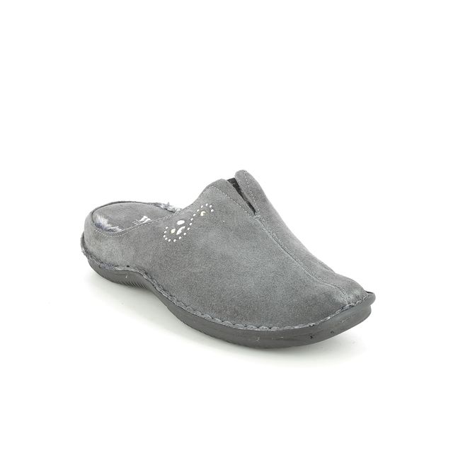 Begg Exclusive Lagodots 15 Grey suede Womens slipper mules 4988P-31925