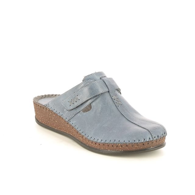 Walk in the City Slipper Mules - BLUE LEATHER - 1124/16940 SULIVAN