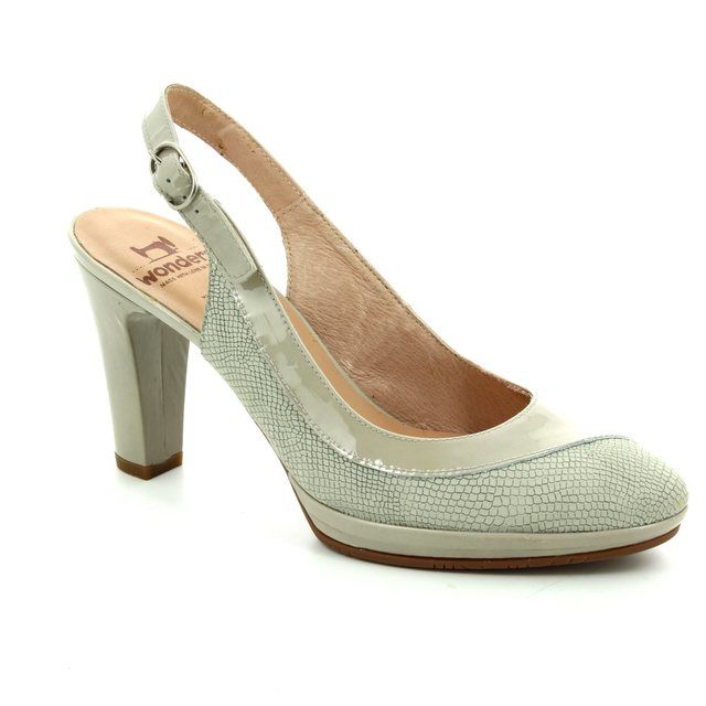 Wonders High-heeled Shoes - Beige patent-suede - M1021/50 SWING