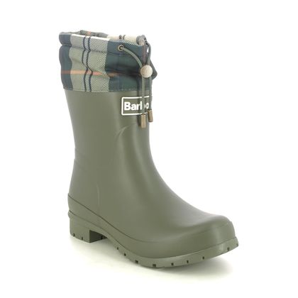 Barbour Banbury Wellie Olive Green Womens Mid Calf Boots Barbour Banbury Wellie Olive Green Womens Mid Calf Boots