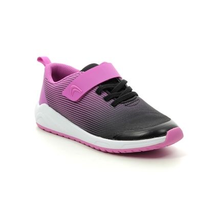 clarks girls pink trainers