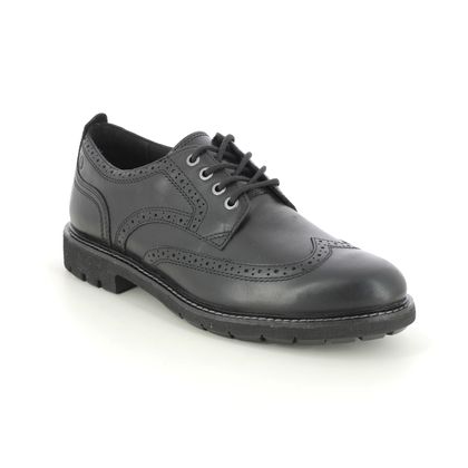 Clarks Brogues - Black leather - 734387G BATCOMBE FAR WING