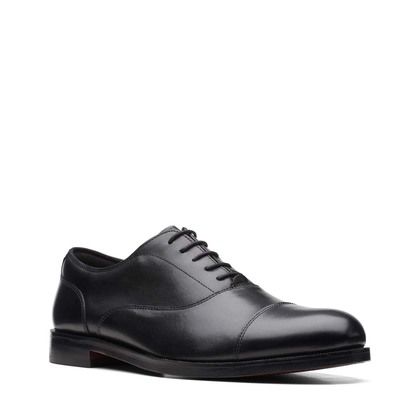 Clarks Smart Shoes - Black leather - 691757G CRAFT DEAN CAP