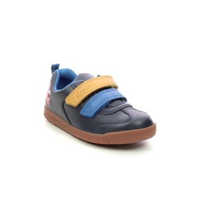 Clarks Boys First and Toddler Shoes - Navy Leather - 715896F DEN PLAY K