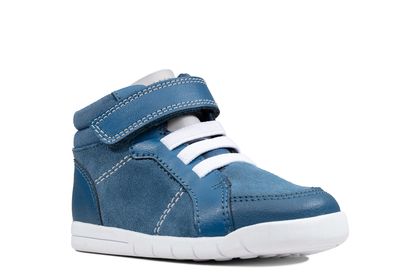 Clarks Boys First and Toddler Shoes - Blue Suede - 441096F EMERY BEAT T