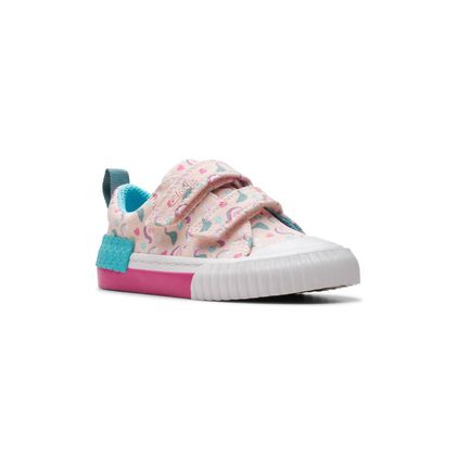 Clarks Girls Trainers - Pink - 764856F FOXING MYTH T
