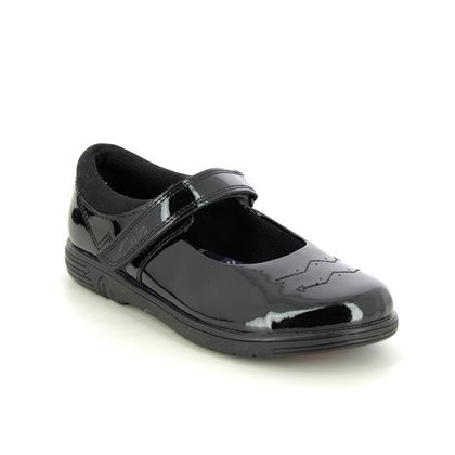 Clarks Girls Shoes - Black patent - 753087G JAZZY JIG K MARY JANE