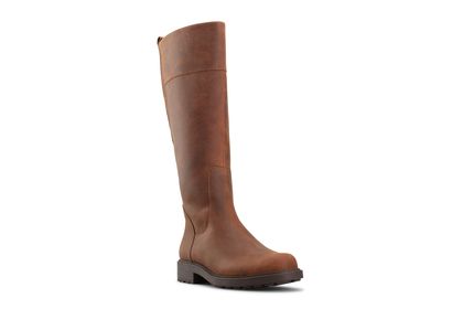 Clarks Knee High Boots - Tan Leather - 516744D ORINOCO 2 HI
