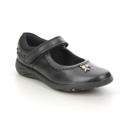 Clarks Girls Shoes - Black leather - 722406F RELDA SEA K MARY JANE