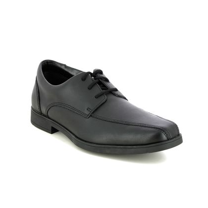 Clarks Boys Shoes - Black leather - 510367G SCALA STEP LACE