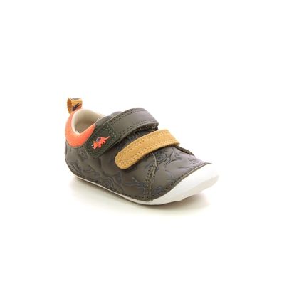 Clarks Boys First and Toddler Shoes - Khaki Leather - 722966F TINY REX T