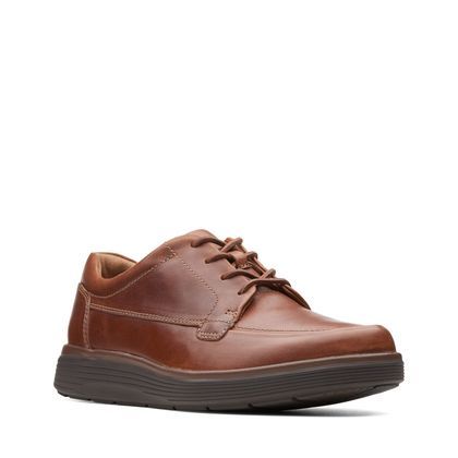 Clarks Casual Shoes - Tan Leather  - 369828H UN ABODE EASE