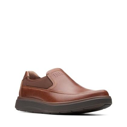 Clarks Slip-on Shoes - Tan Leather  - 370757G UN ABODE GO