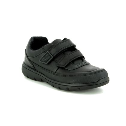 Clarks Boys Shoes - Black leather - 3489/96F  VENTURE WALK JN
