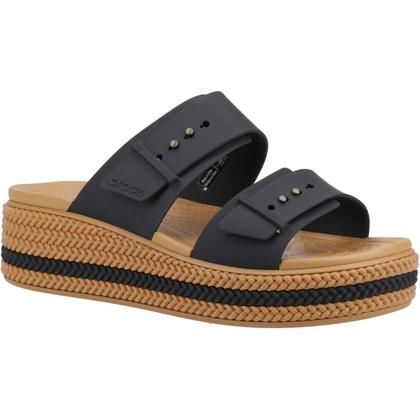 Crocs Slide Sandals - Black - 209978/001 Brookly Buckle Low