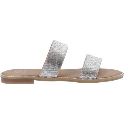 Dune London Slide Sandals - Silver - 7950684007038 Loyale