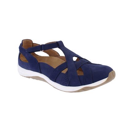 Earth Spirit Closed Toe Sandals - Navy Suede - 41016/ PAIGE