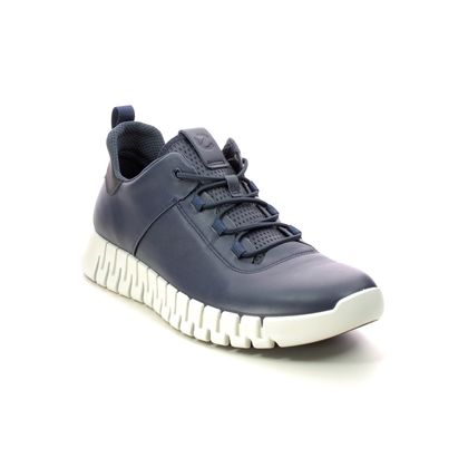ECCO Trainers - Navy leather - 525204/50595 GRUUV  MENS