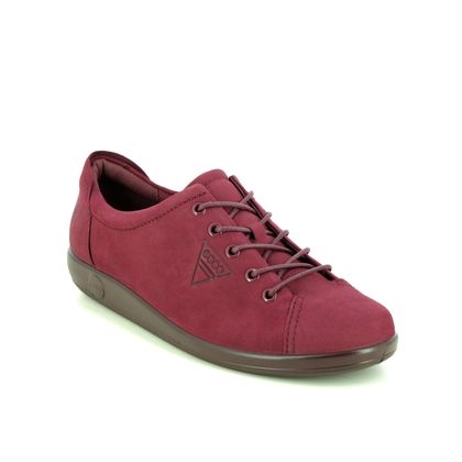 ECCO Comfort Lacing Shoes - Plum - 206503/02237 SOFT 2.0