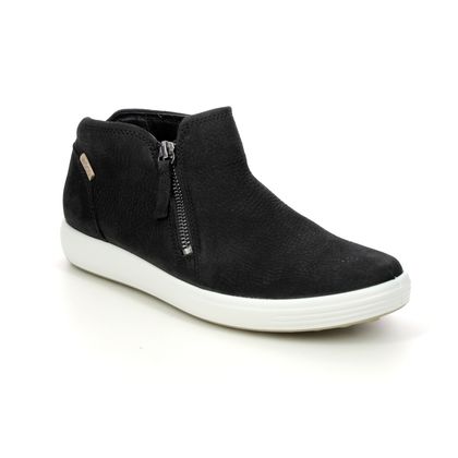 ECCO Hi Top Boots - Black leather - 430243/02001 SOFT 7 BOOT