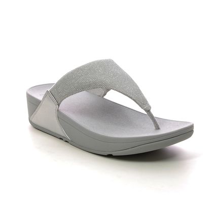 Fitflop Toe Post Sandals - Silver Glitz - 0FZ7/011 LULU SHIMMERLUX