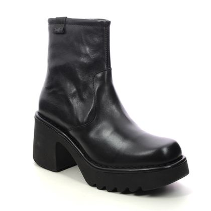 Fly London Heeled Boots - Black leather - P701250 MOGE MILVERTON