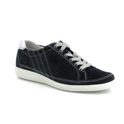Gabor Comfort Lacing Shoes - Navy suede - 86.458.36 AMULET