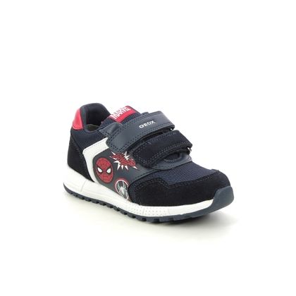 Geox Todo Shark 2v Navy Red Kids trainers B2584A-C0735