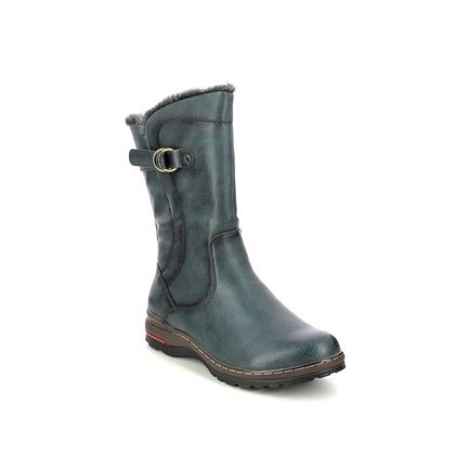 Heavenly Feet Mid Calf Boots - Turquoise - 1508/70 BRAMBLE