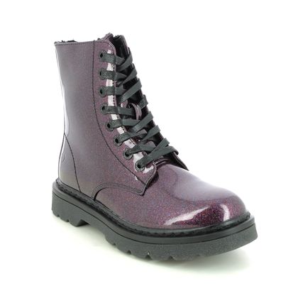 Heavenly Feet Biker Boots - Purple - 3502/94 JUSTINA 2 GLITTER