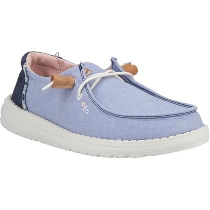 Hey Dude Comfort Slip On Shoes - Blue - 40729/425 Wendy Chambray Boho