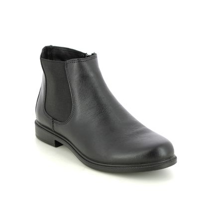 Hotter Chelsea Boots - Black leather - 2161/31 TENBY  ZIP