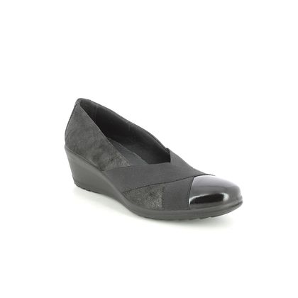 IMAC Comfort Slip On Shoes - Black patent suede - 5770/5590001 AMBRACROSS